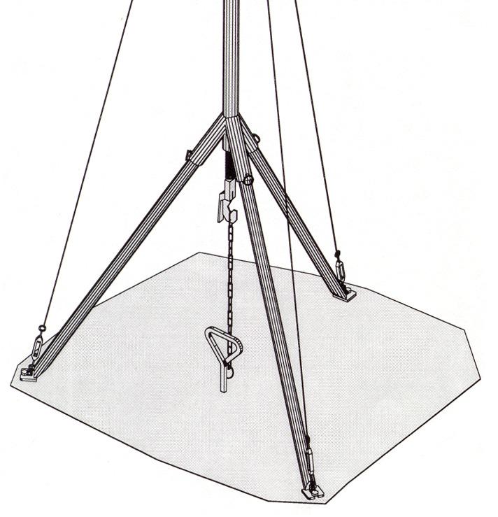 Magellan 420 Weather Station 31 SECTION 4: OPTIONAL SENSOR MOUNTING HARDWARE Telescoping Tripod and Tiedown Kit The tripod is designed to provide up to 10 feet of stable, secure support for your