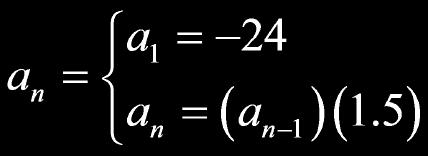 Recursive Formula Slide 73 / 153 To write the recursive formula for an geometric sequence: 1. Find a 1 2. Find r 3.