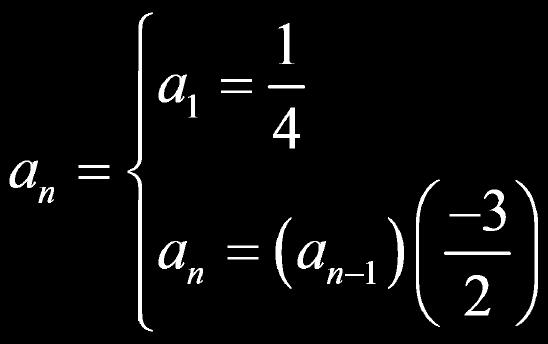 33 Which sequence does the recursive formula represent? Slide 76 / 153 A 1/4, 3/8, 9/16,.