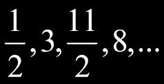 Find the next three terms: Slide 13 / 153 1, 4, 7, 10,... 5, 11, 17, 23,... 9, 5, 1, -3,.