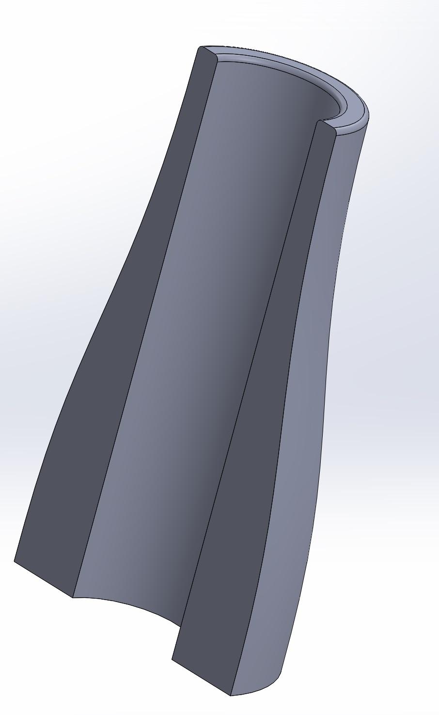 FIG. 4: The reference round nozzle used in the experiment with a diameter of 2.54 cm. facilitate fast and flexible manufacturing, the round nozzle is 3D printed with a resolution of 0.1 mm.