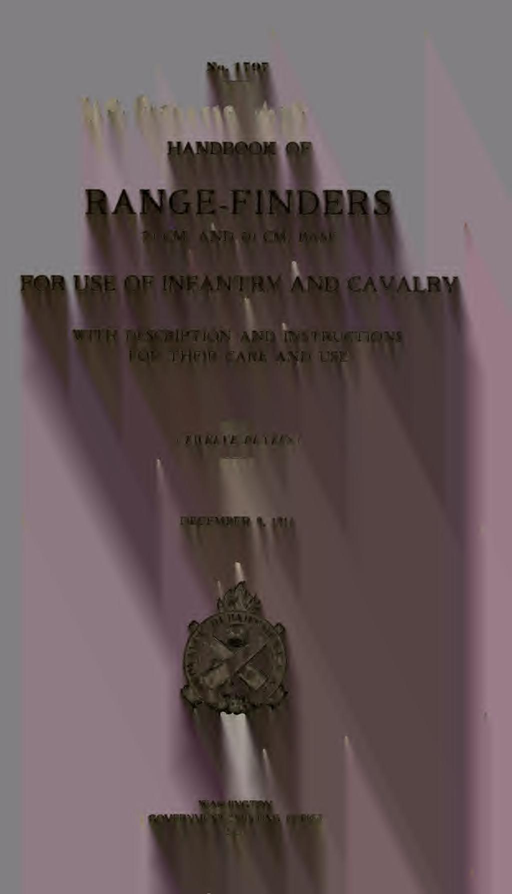 No. 1797 HANDBOOK OF RANGE-FINDERS 70 CM. AND 80 CM.