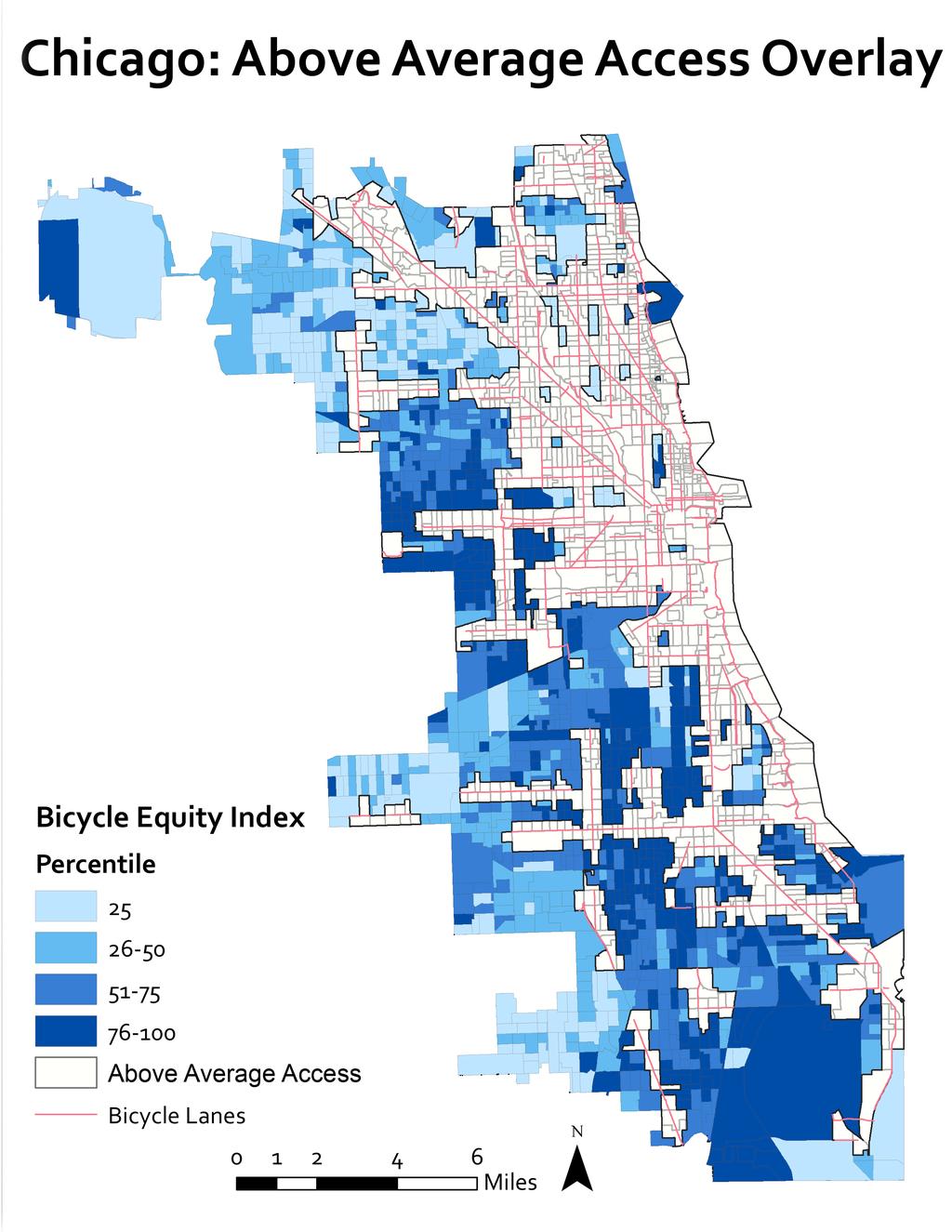 Access Coverage BEI Overlay When areas of below average access are compared to the BEI, one can see that a large proportion of Chicago s underserved neighborhoods coincide with disadvantage