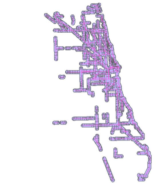 Calculating Bicycle Facility Buffer Area Once existing bicycle facilities have been buffered ¼ mile, we will calculate the proportion of each block group that lies within the buffer.