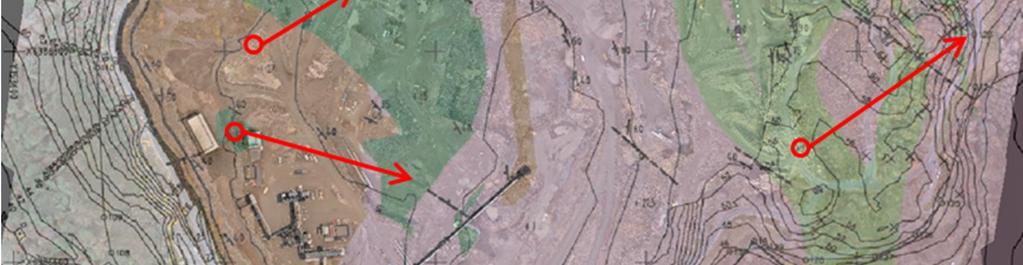 that area still applies. Fig. 18. Suggested location and direction of core drilling (red arrows). 8 References Coe A.