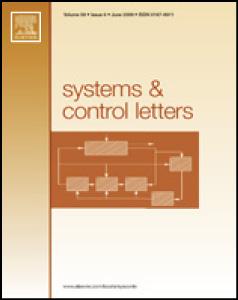 Systems & Control Letters 107 (2017) 9 16 Contents lists available at ScienceDirect Systems & Control Letters journal homepage: www.elsevier.