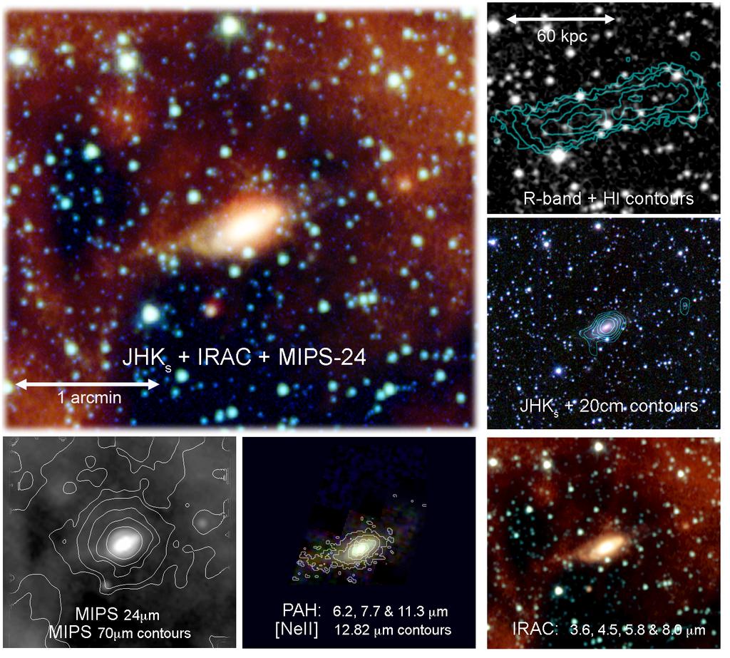 Various composite images of HIZOA J0836-43 Cluver et al.