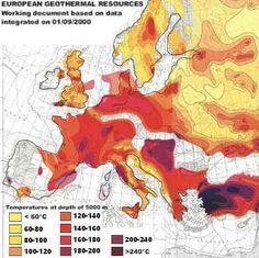 A Supercritical Resource in Europe Potential Map of the expected temperature distribution at depth of 5 km in Europe.