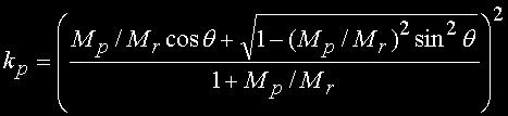 Kinematic Factor k p is unique for a given M p -M r combination: unambiguous determination of a given mass in the spectrum for a given M p mass separation decreases for increasing M r.