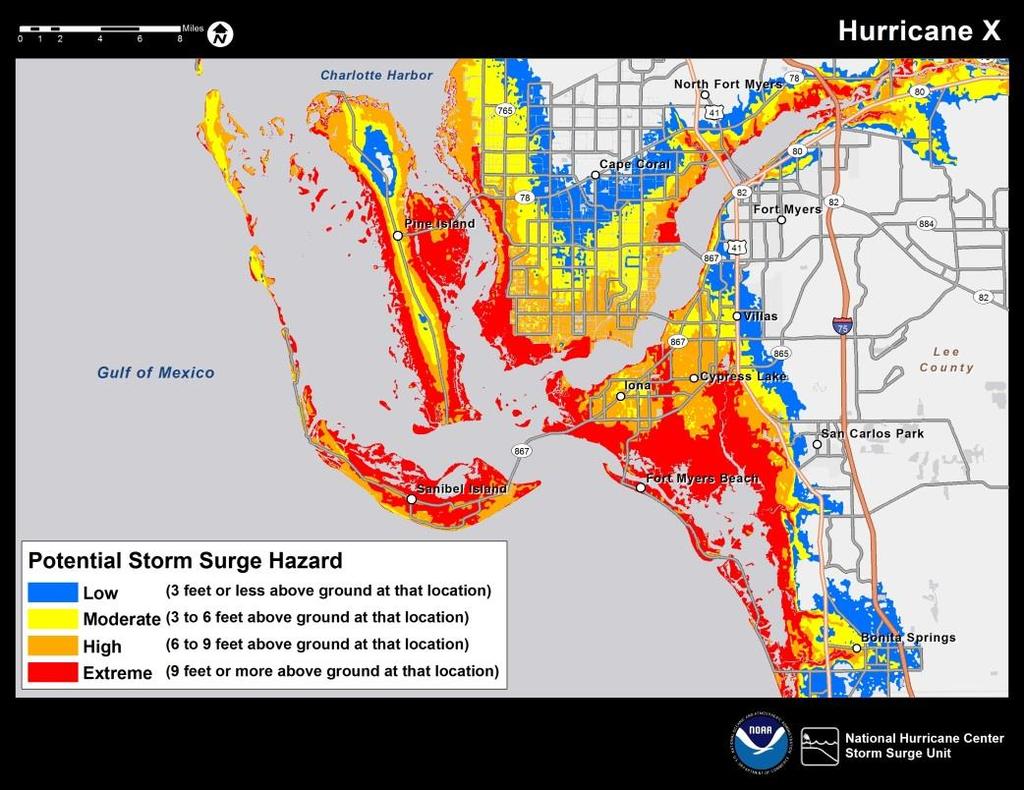 Storm Surge Map Survey Results Preference for this map over solid blue one or graduated blue one Problems with using low to describe storm surge hazard Positive Ratings* Ease of understanding 96% by