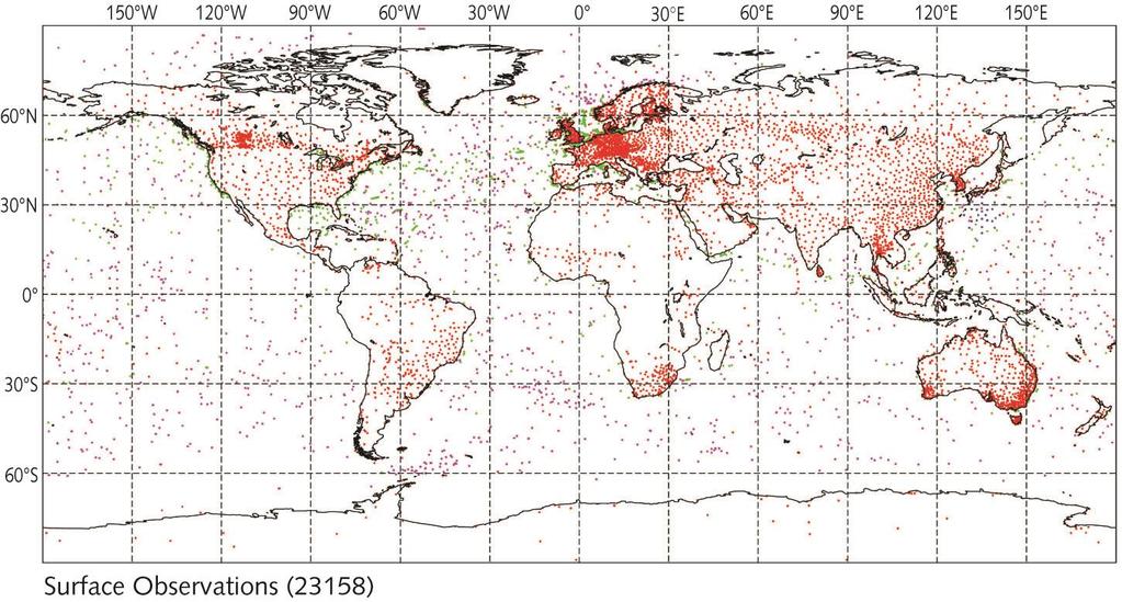 From point to grid: global distribution of