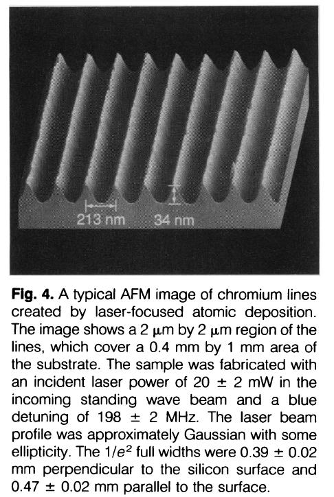 Neutral atomic beam lithography - neutral atom- no