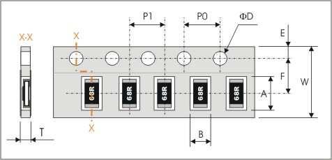 PACKAGING Paper Tape specifications (unit: mm ) Series No. A B W F E WW08E 2.40±0.20 1.65±0.20 8.00±0.20 3.50±0.05 1.75±0.10 WW12E 3.