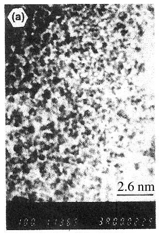 energy. Therefore the diameter and the size distribution of the nanoparticels are difficult to determine precisely by simply viewing the TEM image.