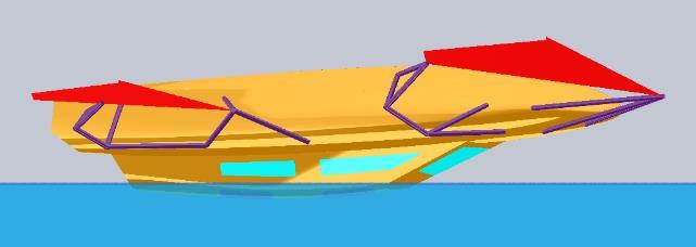 Crash Scenario Top under Hydrodynamic Load Another crash scenario is when the top of the cockpit lands on the water as outlined in Figure 2.8-1.