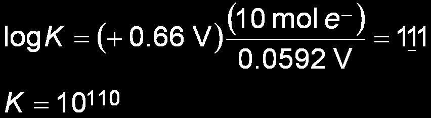 Practice Calculate K for the reaction at 25 C 2IO 3 (aq) + 12H + (aq) + 10 I (aq) 6I 2 (s) + 6H 2 O(l) Given: Find: Conceptual Plan: Relationships: 2 IO 3 (aq) +12 H + (aq)+10 I (aq) 6 I 2(s) + 6 H 2
