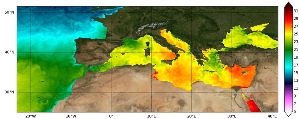 Sea surface temperature High resolution daily product 2006-present, 2 km resolution ESA