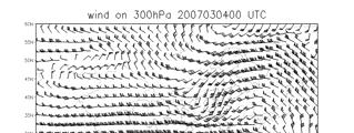 On the whole, wind directions are quite consistent with each other, NSMC AMV speeds are slower than radiosonde wind. 2007.01 15706-7 -4 10 19 13 36 2007.