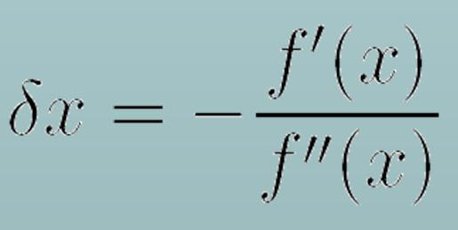 Newton method Fit a quadratic approximation to f(x)