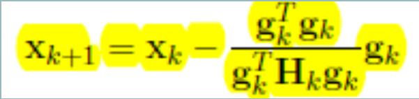 Step-size α k is chosen to minimize f(x k + α k p