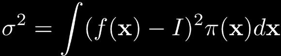 MC Integration continued If the samples x i are i.i.d., then I N is the unbiased estimate of the integral I.