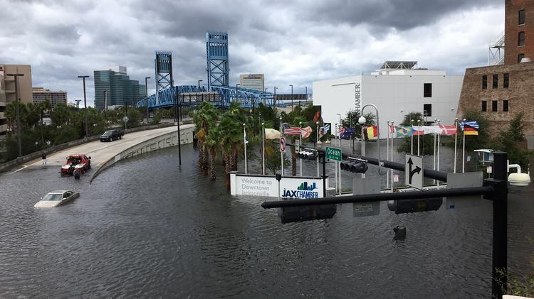(Washington post, 2013) Compound flooding in the city of Jacksonville from the