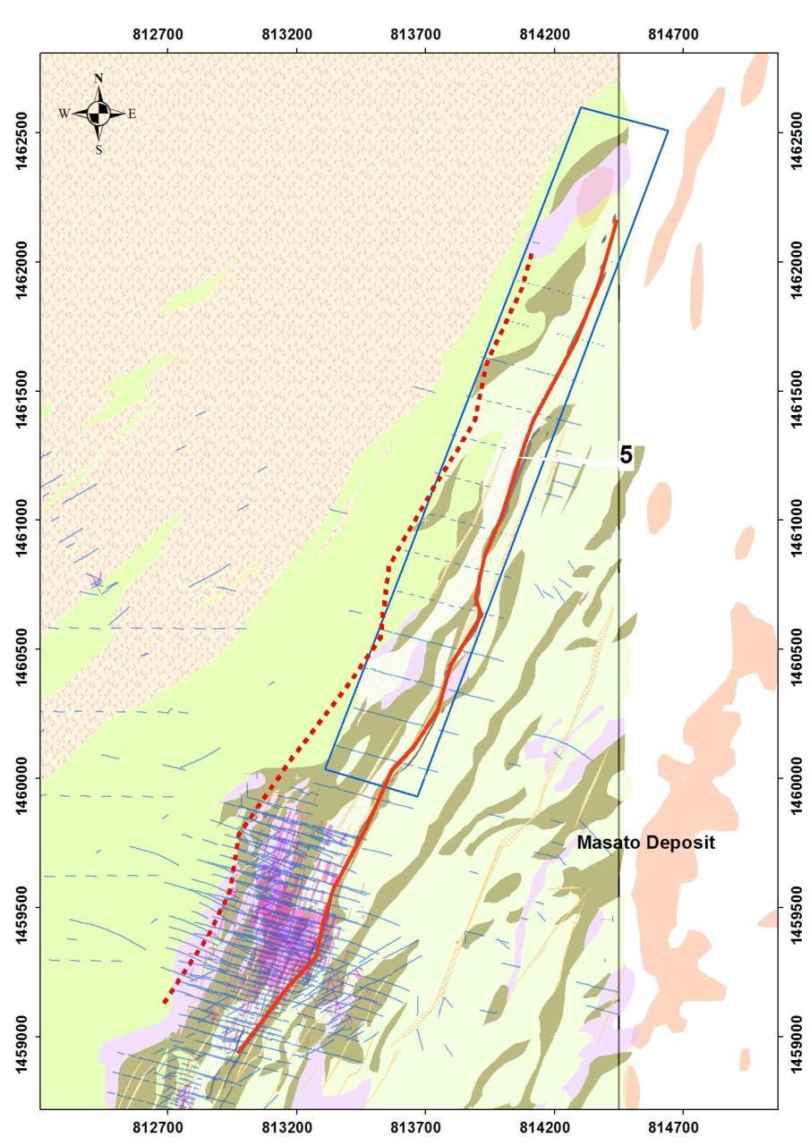 Sabodala Mine License The Corridor SABODALA STRUCTURAL TREND ( The Corridor ) (1) Northerly trending extension of Sabodala pit Ayoub s Thrust Mylonite Shear Zone Mineralization traced more than 100m