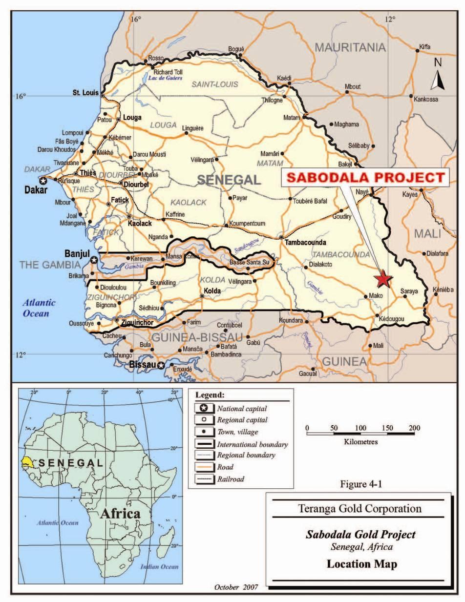 Sabodala Gold (Senegal) Sabodala is the only large scale gold mine in Senegal Senegal Mining Code passed in November 2003 Successful democracy Stable political