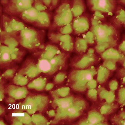 b) Transfer characteristics of pentacene and DPVAnt TFTs. c) Atomic force microscopy (AFM) image of a pentacene film deposited on OTS-treated SiO 2. d) AFM image of a DPVAnt film on OTS-treated SiO 2.