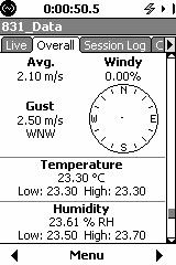 Average Weather Average weather data appears on the Overall Display tab shown in FIGURE 18-11 FIGURE