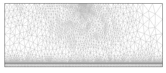This adaptive mesh was generated by COMSOL for simulations conducted