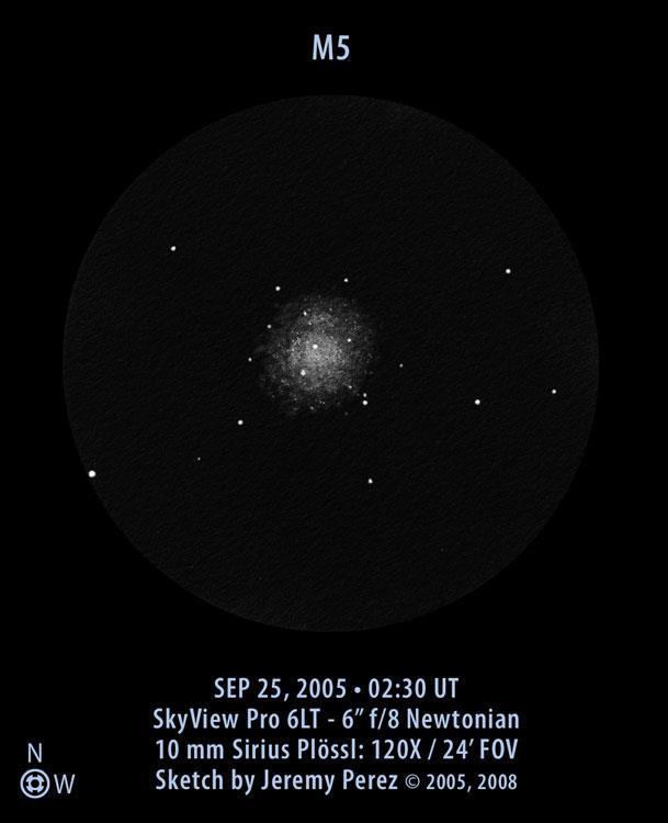 Suggested Objects Messier 5 Globular Cluster in Serpens One of the best globular clusters in the northern skies M5 is nearly as impressive as M13.