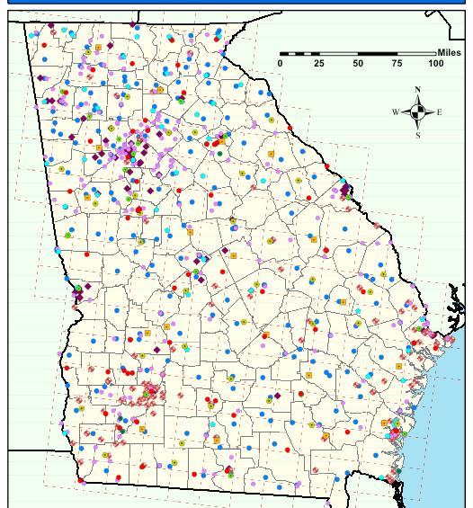 Potential NERON sites in GA Based upon >250