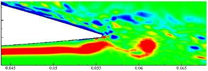 olumn (a) shows the streamlines, colored with the amplitude of normalized velocity amplitudes.