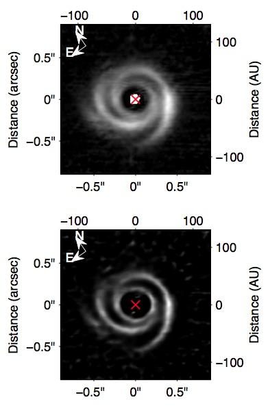 SAO206462 (also known as HD135344B) ~312 Myr F4 star at ~140pc Detections: Doublearmed spiral structure Inner hole inside of ~25 AU Inner working angle: 0.