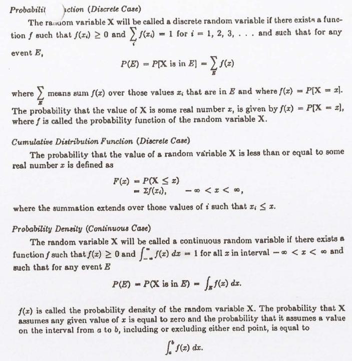Summary of Probability Theory-I Introduction