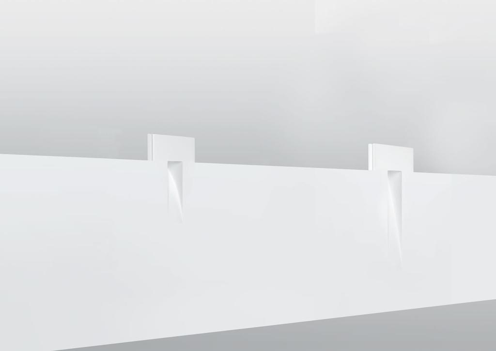 Gypsum_WF Gypsum_WF Invisible step light Wall lighting cuts, available in three dimensions, to illuminate hallways.