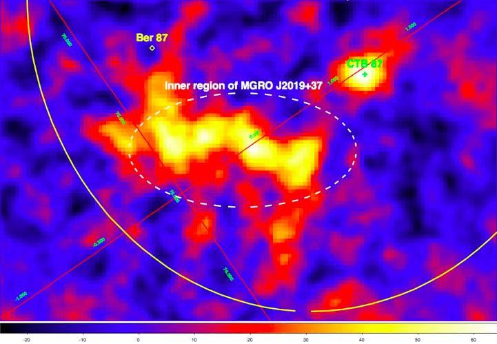 21 Cygnus OB1 region VERITAS observations (75 hours) resolve two distinct regions: A point-like source, co-located with PWN CTB 87 (excludes blazar