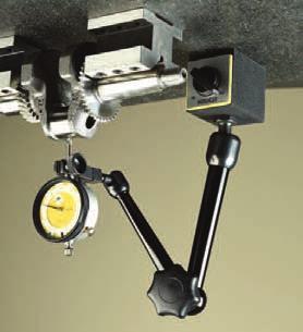75 Magnetic Bases Accepts test indicators with dovetail clamping mechanism Dial gages can be held by the 3/8 or 8mm diameter stem or by the lug backing plate The rotary knob