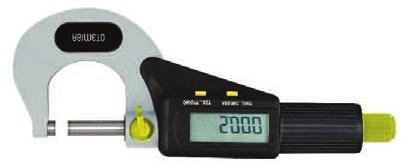 MICROMETERS IP65 Digital Outside Micrometers w/ SPC Output Resolution Upon switch-on the display will read the actual Digital:.00005"/ 0.001mm absolute measuring position Scale:.