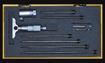 MICROMETERS Depth Micrometers Flat end Measuring rods must be kept as a set
