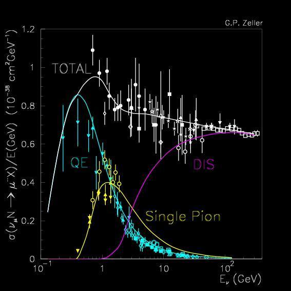 Neutrino Interactions ν µ,e µ -,e - n W + p ν µ CC / NC quasi-elastic scattering (QE) 42% / 16% ν µ p Z 0
