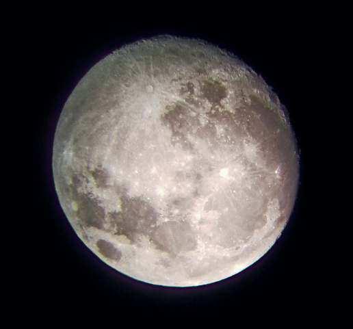 The Moon is upside-down as viewed from the northern hemisphere through numerous astronomical instruments.