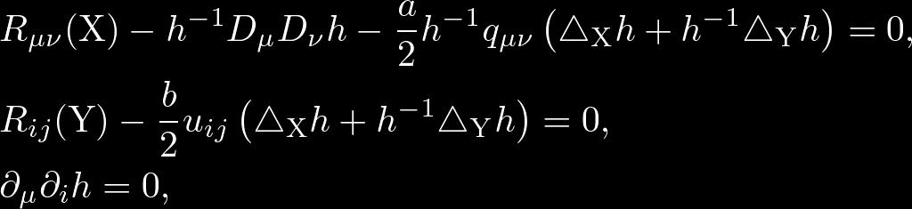 From the assumption, the Einstein equations are Last equation leads The gauge field equation yields Under the