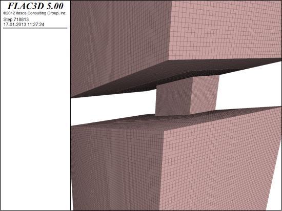 3.1 Model description A 4 m wide pillar was analyzed, modeling only half of it, using the available symmetry condition. The geometry is shown in Figure 5.