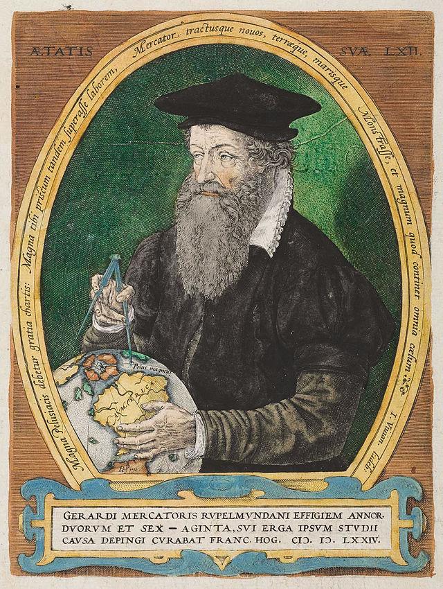 1569 : Gerard de Kremer (aka Mercator) creates a new world map.