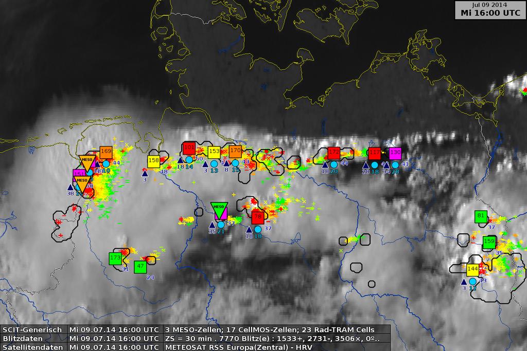 Figure 13: Nowcasting object data for Northern Germany of 16.