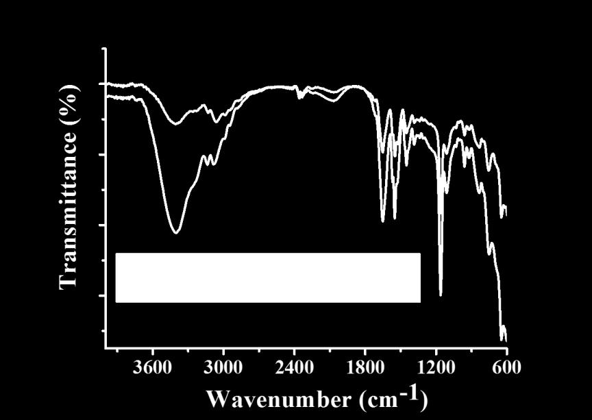 data of dry film, there is a shift from 3406 to 3402 cm -1 for hydrogen bonding in the spectra