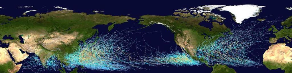 Tropical cyclones ~100 cyclones per year J.
