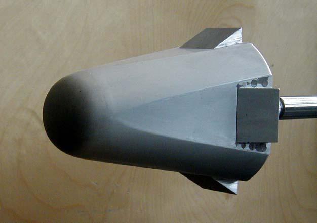 AERODYNAMIC CHARACTERISTICS OF THE EXPERT REENTRY CAPSULE The general view of the model, its basic dimensions are shown here.
